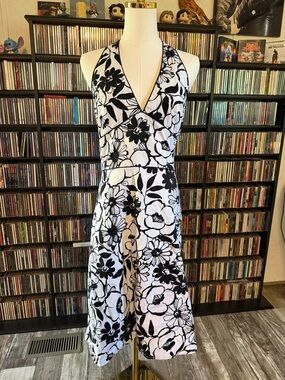 A.P.N.Y Black Floral Formal Summer Dress MIDI Boho